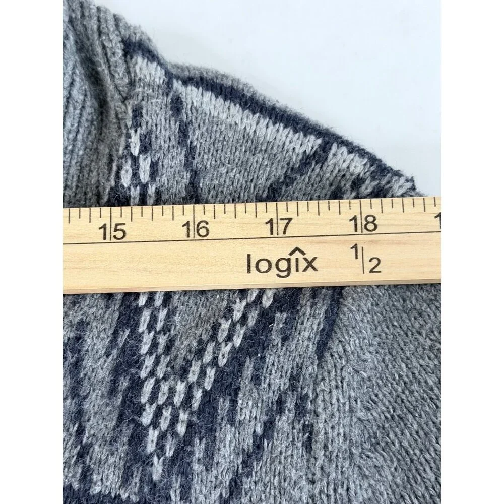 Banana Republic Shawl Cardigan Sweater Mens M Gray Wool Blend Academia‎ Grandpa